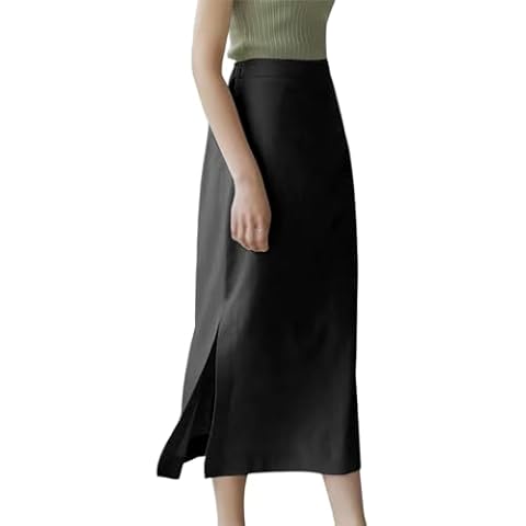 Ylingjun High Waisted Linen Long Skirt Cover