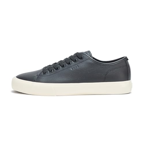 Image of BOSS Men's Aiden Logo Block Leather Low Top Sneakers