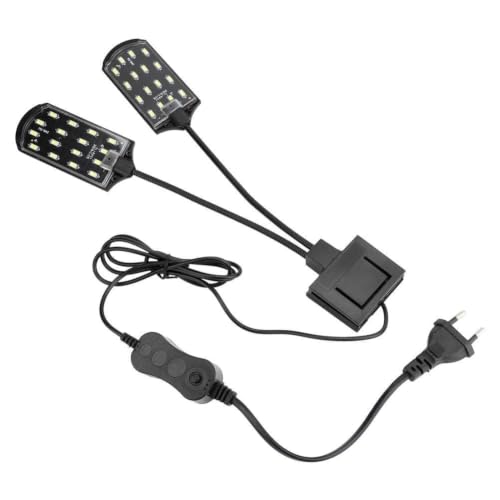 Lámpara LED para Acuario, 15W, Iluminación con Clip para Plantas Acuáticas, Luz de Crecimiento para Peceras