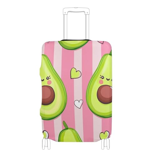 Luggage Covers for Suitcase Protectors Cute Green Funny Avocado Protective Animal Print Travel Vacation Essentials, S, Fits 18-20 Inch Case