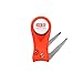 IZZO Golf Matte Plastic Foldable Golf Divot Repair Tool with Removable Magnetic Golf Ball Marker - Orange