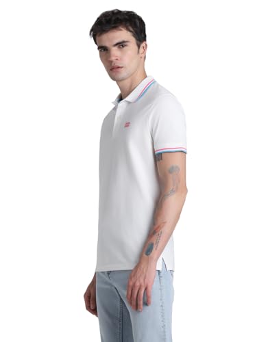 Image of Jack & Jones Men Cotton Solid Slim Fit Polo T-Shirt