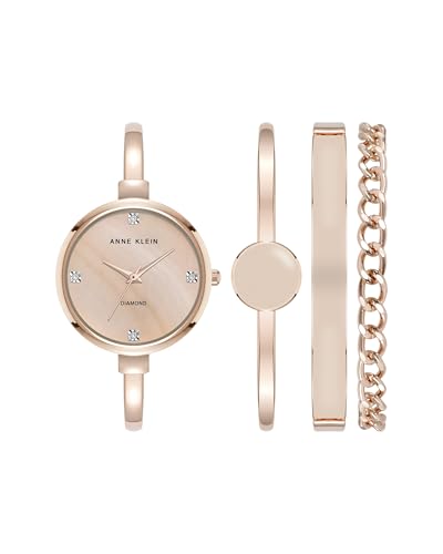Anne Klein Women's Bangle Watch and Bracelet Set