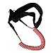 BEIDUOYANG Waist Belt Leash with Paddle Board Coiled Leash for Stand Up Paddle Board Adjustable Quick Release Surfboard Waist Leash Coiled Leash, Black