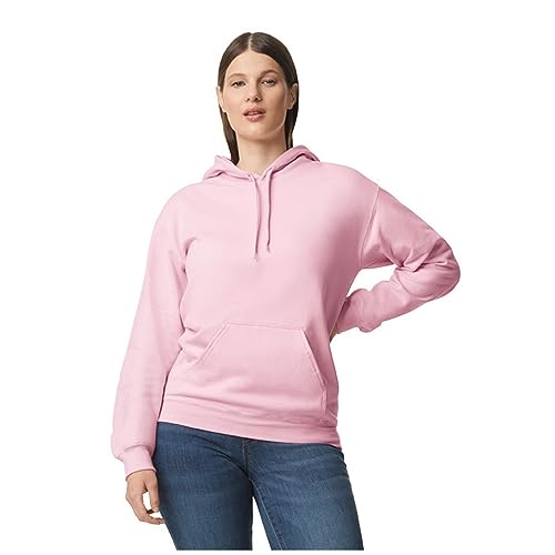Hoodie rose clair Gildan Softstyle idéal pour vos week-ends cocooning