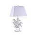 Produktbild RBB Korallen Tischlampe, europäischen Stil Einfache Kristall Tischlampe, Schlafzimmer Nachttischlampe, Wohnzimmer, Studie, Hotel Dekoration Lampe (Weiß) E27