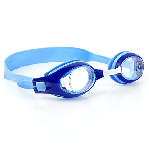Kids Goggles, Swimming Goggles for Toddler Childs Kids Boys Girls Adult No Leaking, Soft Silicone Gasket for Age 3-16 (Blue)