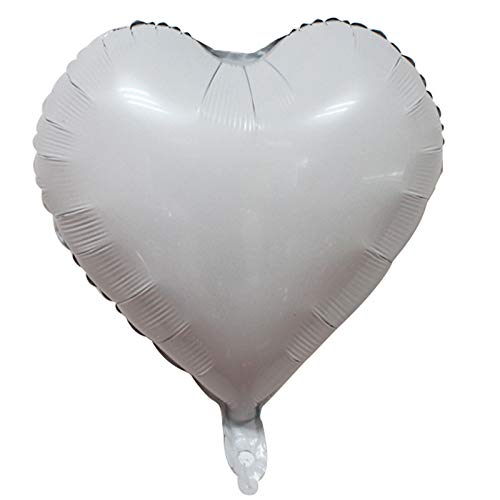 Balon foliowy w kształcie serca balony w kształcie gwiazdy na urodziny ślub dekoracje halloweenowe, 45 cm, 8 sztuk (czarny/biały)