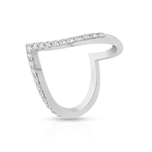 Image of ANAYRA Halo Eternity 925 Silver Ring for Women - Womens Aesthetic & Stylish Silver Ring - Womens Fashion Jewellery - Gift for Women, Girls, Wife & Girlfriend