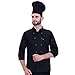 Dooxii Unisexe Homme et Femme Automne Manches Longues Veste de Cuisine Professionnel Respirant Cuisson au Four Uniforme Veste de Cuisinier