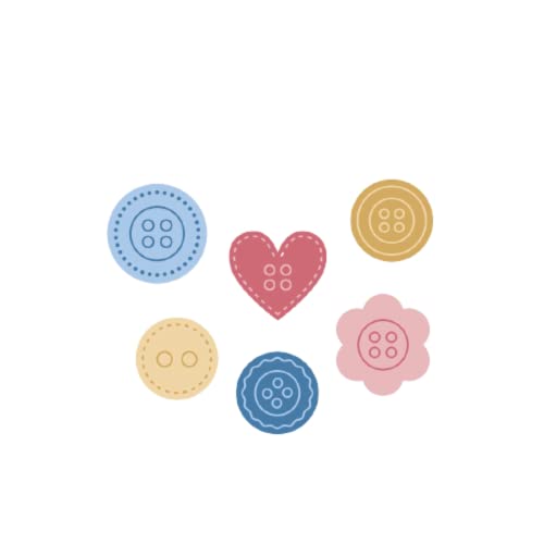 Craftelier - Mini Troquel para Decoraciones y Creaciones de Scrapbooking, Manualidades y Tarjetería | Figura con Forma de Botones - Tamaño Aproximado entre 1,35 cm - 1,11 cm