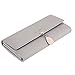 Produktbild LABIUO Damen Geldbörse,Mode PU Leder Blatt Anhänger Lange Brieftasche Multifunktional Magnetschnalle Kupplung(Grau,Freie Größe)