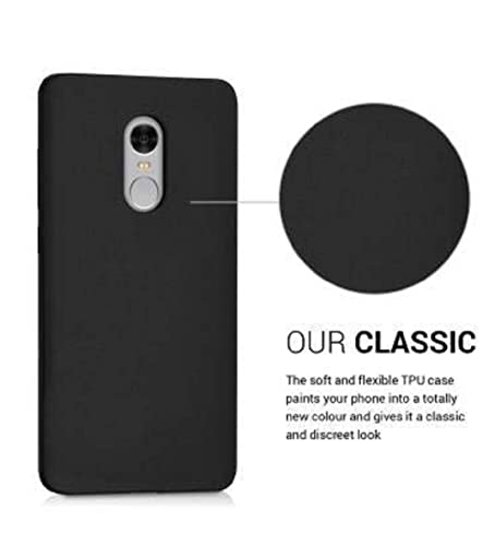Image of Mobile Back Cover Case for Redmi Note 4 (Silicone Case|CameraProtection|Black SC1510)