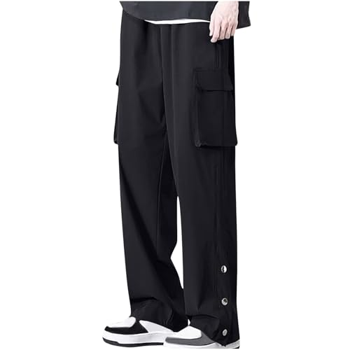 Cargo Pants for Men Casual Baggy Wide Leg Trousers Big and Tall Men Relaxed Fit Sweatpants with Multic Pockets Loose