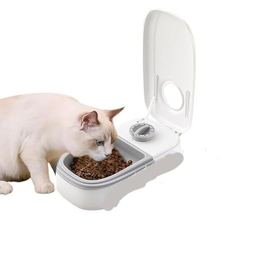 Compact Automatic Cat Feeder with Timer - Portion Control Pet Feeder – Healthy & Balanced Feeding Solution – Scheduled Feeding for Kibble, Wet & Freeze-Dried Food-image-14