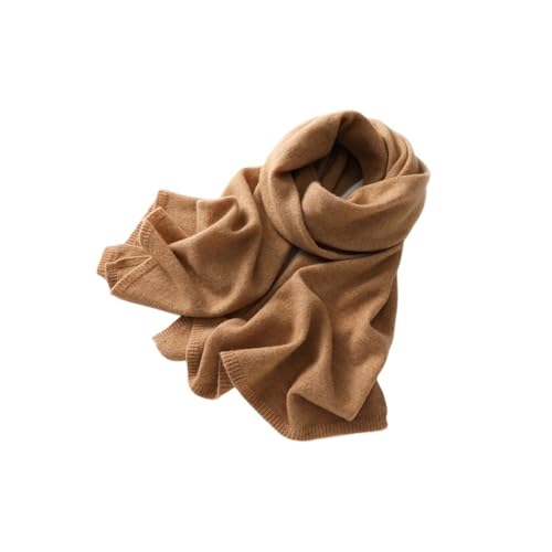 レディース&メンズ用スカーフ 無地 冬用 暖かい ニット ラップ 軽量 ネックウォーマー(Golden Camel)