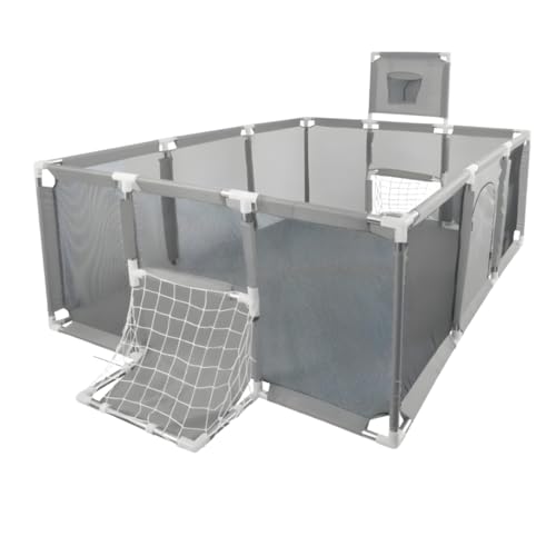 Chiqueirinho Baby Bear Cercadinho Grande para Bebês e Crianças | Cinza | Segurança & Conforto