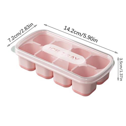 Molde silicona para hielo con tapa 8 cubos miniatura 6