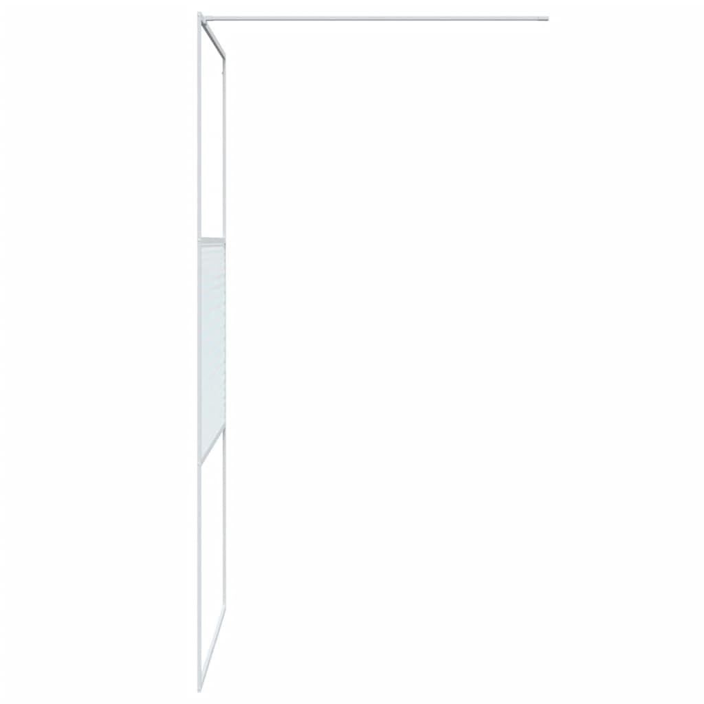Parete Doccia Walk in Bianca 100x195 cm Vetro Trasparente ESG,Parete per Doccia Walk-in,Parete Doccia,Componenti Doccia,Pareti Doccia-152152