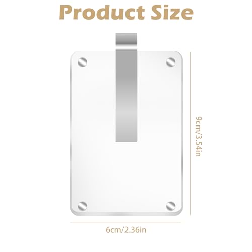 Image of 4Pcs Acrylic Magnetic Personalized Photo Holder, Car Accessories Car Photo Holder Car Visor Clip, Personalized Car Picture Frame, Suitable for Adding Family or Personal Photos