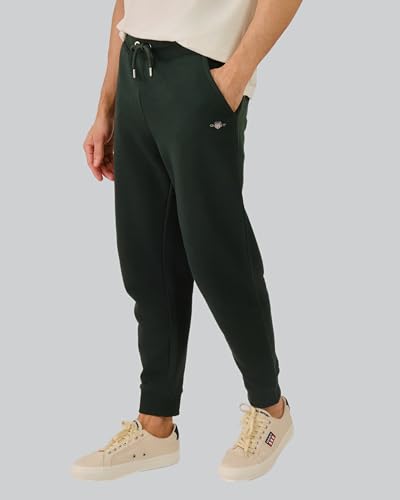 GANT Herren Reg Shield Sweatpants Lässige Hose, Tartan Green, XXL – Ansicht 2