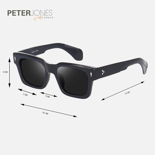 Image of Peter Jones I Zero Power Blue Cut Computer Glasses I Retro Square Shape I Gaming Glasses I UV Protected & Blocks Harmful Rays I Men & Women I Large Square 3804
