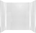 Transolid PWK603672-231 Prodigy 60" x 36" x 72" Shower Wall Kit, White Vertical Tile