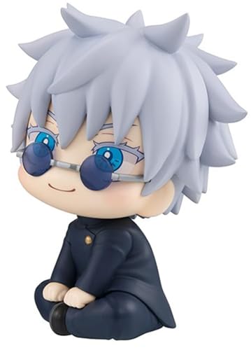 Image of Anime Cartoon Character Q Posket Jujutsu Kaisen Gojo Action Figure Height -10cm Multicolour PVC | Gojo Glare Sitting Chubby (Gojo - Large)
