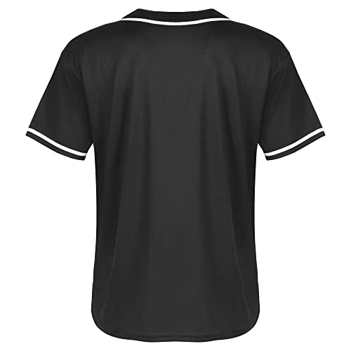 Camiseta de béisbol para hombre Aumudle negra talla 3X-Large miniatura 4