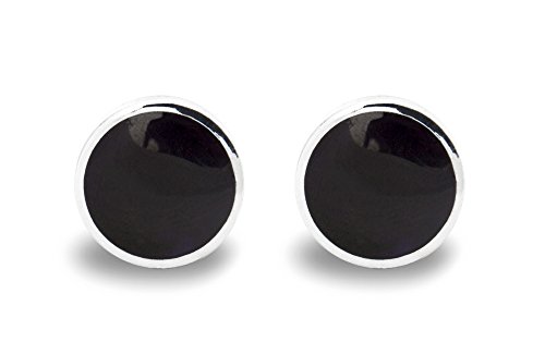 Image of BLACKSMITH Silver Round Cufflink for Men