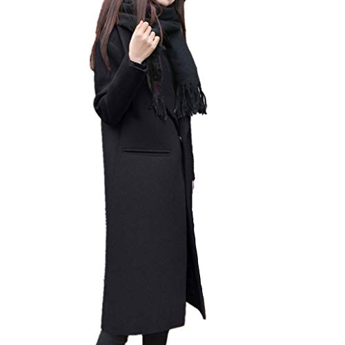 Parka femme col rond noire pour le quotidien en hiver