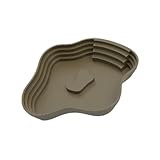 Leefasy Reptile Bathing Pool Turtle Bath Amphibians Accessories Terrarium Bowl Water and Food Bowl for Hamster Bearded Dragon Leopard, Green S