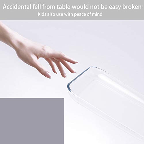 Foyo Oven Basics Glass Plate Set, Square Tempered Glass Serving Plates Pie Plate Salad Plates thumb #1