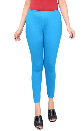 Image of High Waist Solid Woman Legging for Casual & Formal Wear Cotton Lycra Ankle Length Leggings