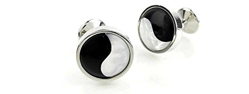 1 par de mancornas para hombre Tai Chi Ágata miniatura 1