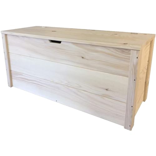 Coffre en bois, Coffre de Rangement, Coffre de Conteneur, porte-bois, porte-objet, modèle Matej différentes tailles