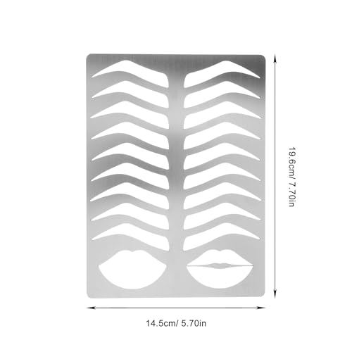 Plantilla para cejas de acero inoxidable con molde metálico plateado 3
