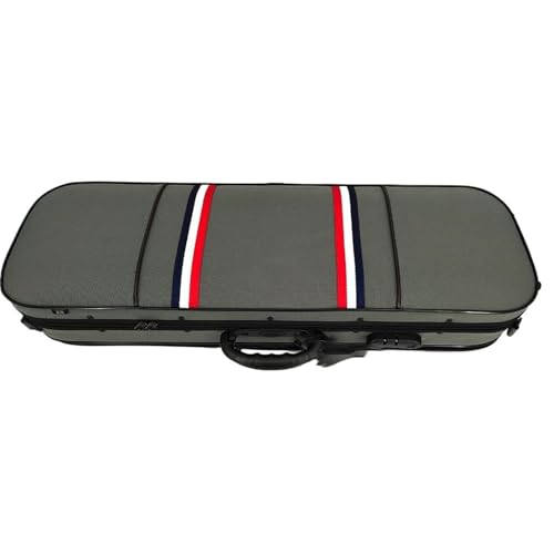 キャンバスバイオリンケース 4/4 フォームバイオリンケースショルダーストラップ付き布カバー加湿器湿度計バイオリンケース 4/4(Gray)