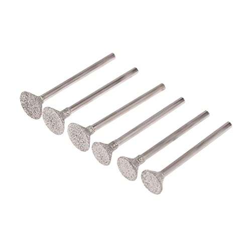 10PCS Diamond Grinding Head, shank T Shape Head Diamond Grinding Burrs Rotary Engraving Sets?3MM Shank Diameter?12mm Head Diameter?