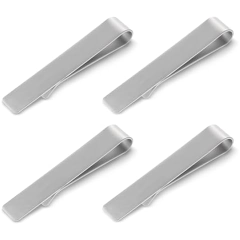 Bewudy Stainless Steel Tie Clips Set Cover