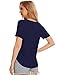 GYS Womens Pajama Tops Short Sleeve Shirts Summer Comfy Crew Neck Sleep T-Shirt, Navy, X-Large