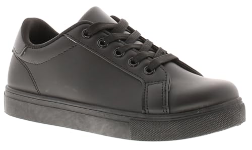Rockstorm Tobias Boys School Shoes & Trainers (Size UK) - 6-Eyelet Casual Childrens Black Shoes for School with Padded Sock for Extra Comfort, Durable & Fashionable Black 5 Child UK