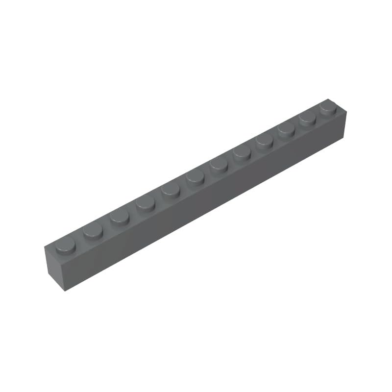 Gobricks 6112 Basic Bricks Brick 1x12 10 Pieces GDS-538 Compatible with Lego Building Blocks Color:Dark Bluish Gray — image 1