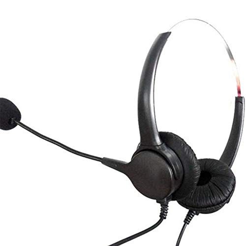 Ranjaner Phone Headset Computer Headphone Gaming Headset with Mic Rod Noise Cancelling USB Plug,Stereo Head Phones Corded Microphone with Adjustable Headband for Tablet Computer Smartphone