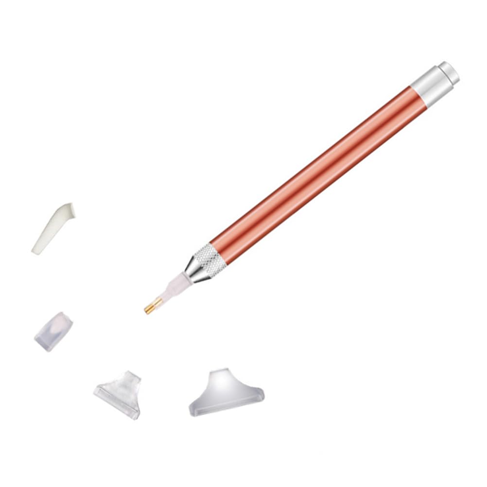 Operitacx 5Pcs Luminous Diamond Art Pen Set including Interchangeable Tips for DIY Nail Art and Cross Stitch Projects