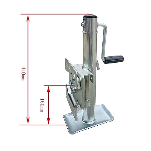 Support de roue de guide cric de remorque 1200LBS 6 pouces