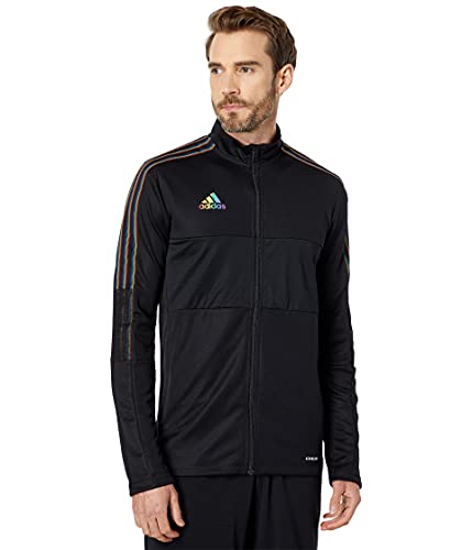 adidas Men's Standard Tiro Track Jacket Pride, Black, Small