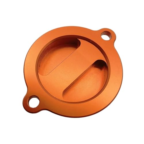 KEXINDIANZI Motorcycle CNC Oil Filter Cover Compatible With DUKE RC 125 200 390 SXF EXC 450 500 690 990 1050 1190 1290 Super Adventure RC8/RC8R(Orange)