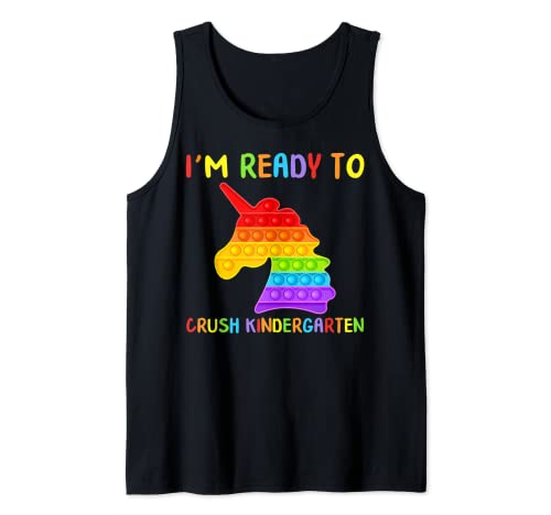 Ritorno a scuola Crush Kindergarten Unicorn Pop It Fidget Girl Canotta