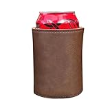 ビール用缶スリーブ | レザービールボトルホルダー、レザー缶カップホルダー、コーラボトルレザーホルダー、焚き火宴会ドリンクホルダーPU レザーインシュレーターカバークーラースリーブ - スリム缶とビールボトルスリーブクーラーホルダー滑り止め缶クーラースリーブバーベキューキャンプアウトドアフェスティバルパーティー用